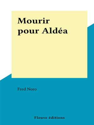 cover image of Mourir pour Aldéa